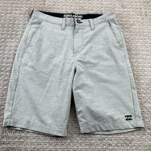 Billabong Shorts Men 29 Gray Chino Short Pants Submersibles Cross Fire Trunks